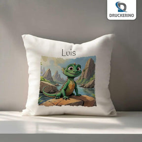 Kuschelkissen Kinder | Traumreise Drachenfreund 40x40 cm - Druckerino