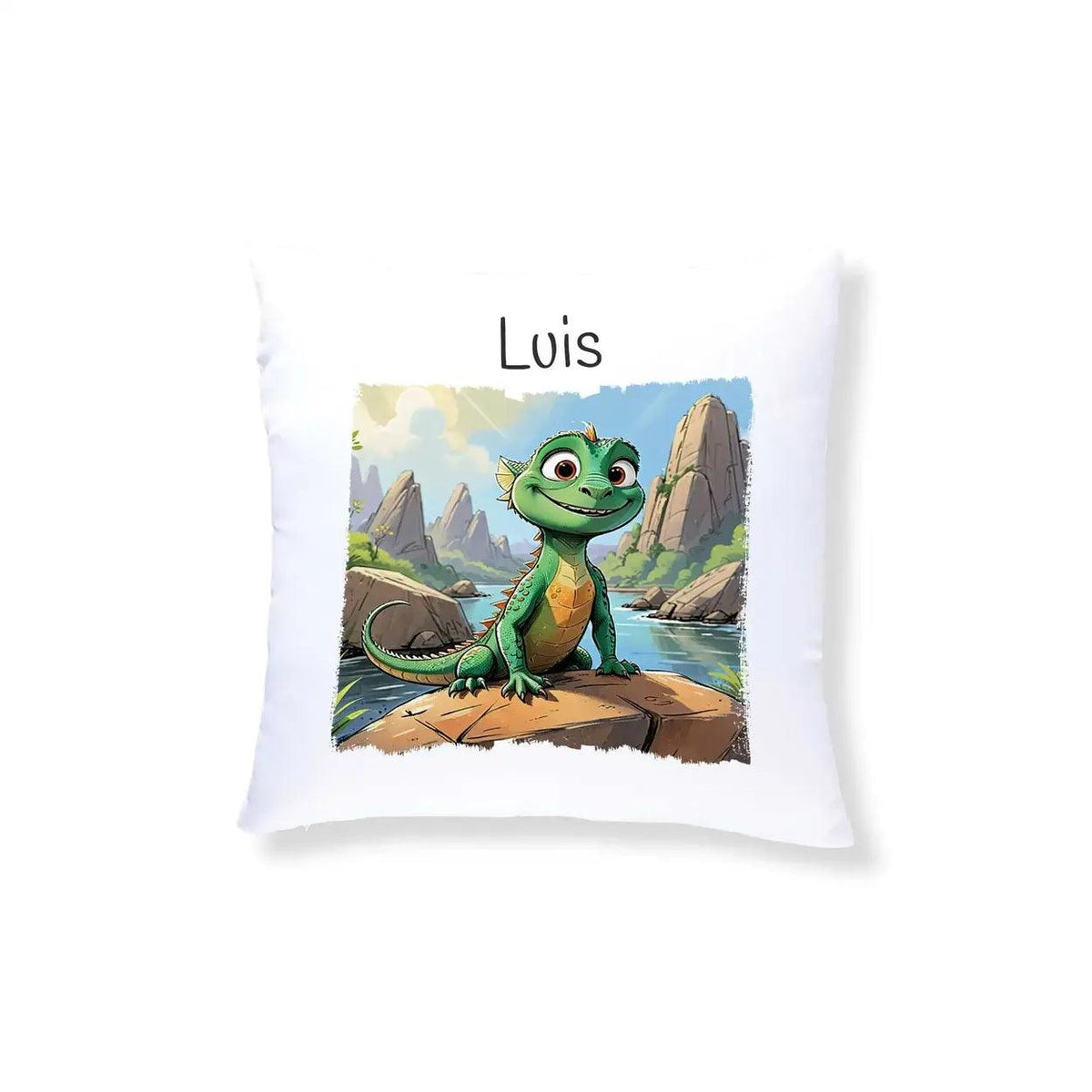 Kuschelkissen Kinder | Traumreise Drachenfreund 40x40 cm - Druckerino