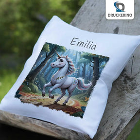 Kuschelkissen Kinder | Traumwald-Einhorn 40x40 cm - Druckerino