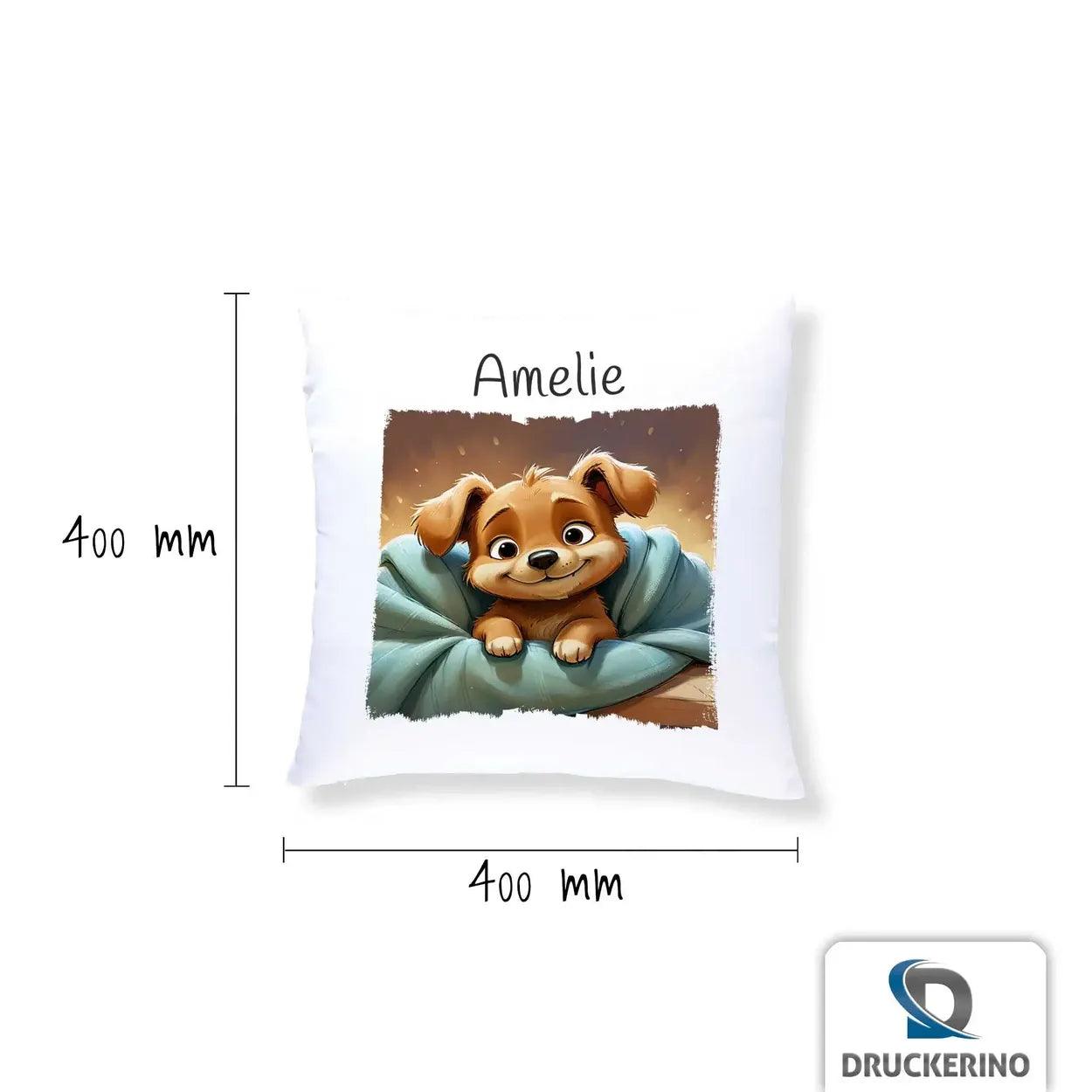 Kuschelkissen Kinder | Traumwelpe 40x40 cm - Druckerino