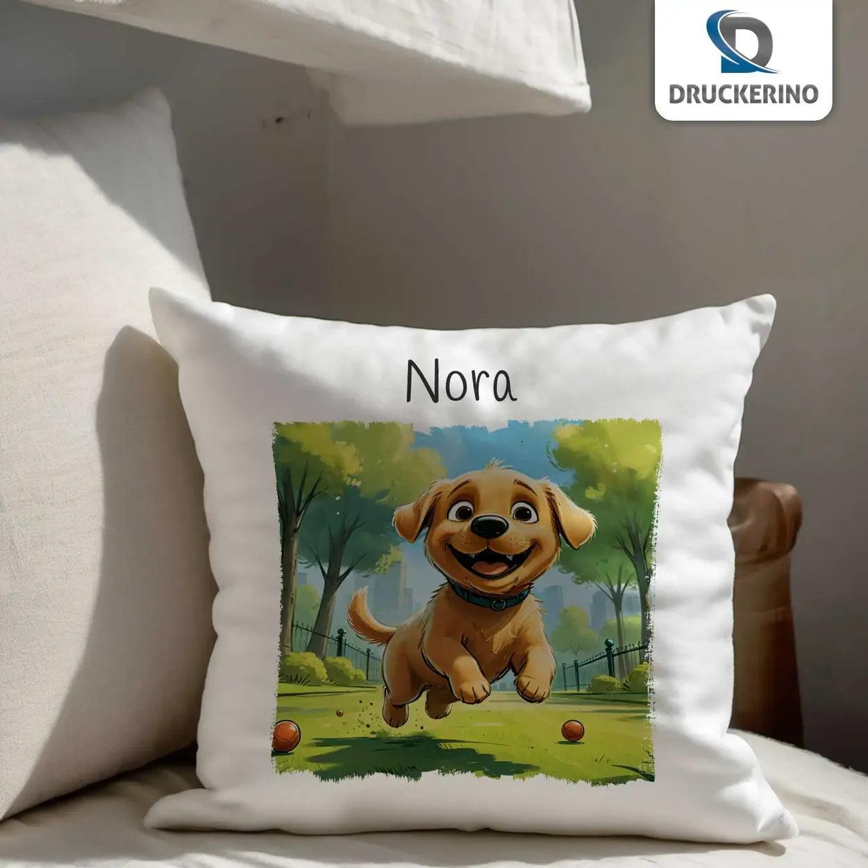 Kuschelkissen Kinder | Traumwelpe 40x40 cm - Druckerino