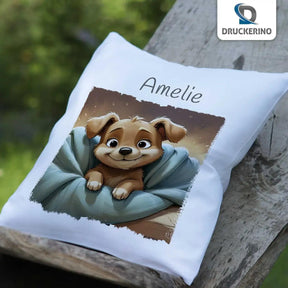 Kuschelkissen Kinder | Traumwelpe 40x40 cm - Druckerino