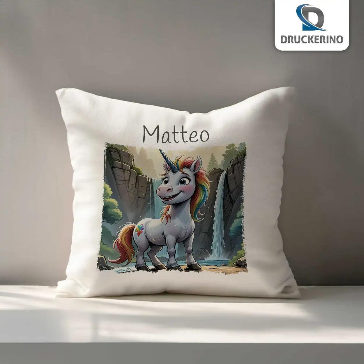Kuschelkissen Kinder | Traumzauber-Einhorn 40x40 cm - Druckerino