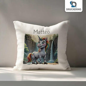 Kuschelkissen Kinder | Traumzauber-Einhorn 40x40 cm - Druckerino