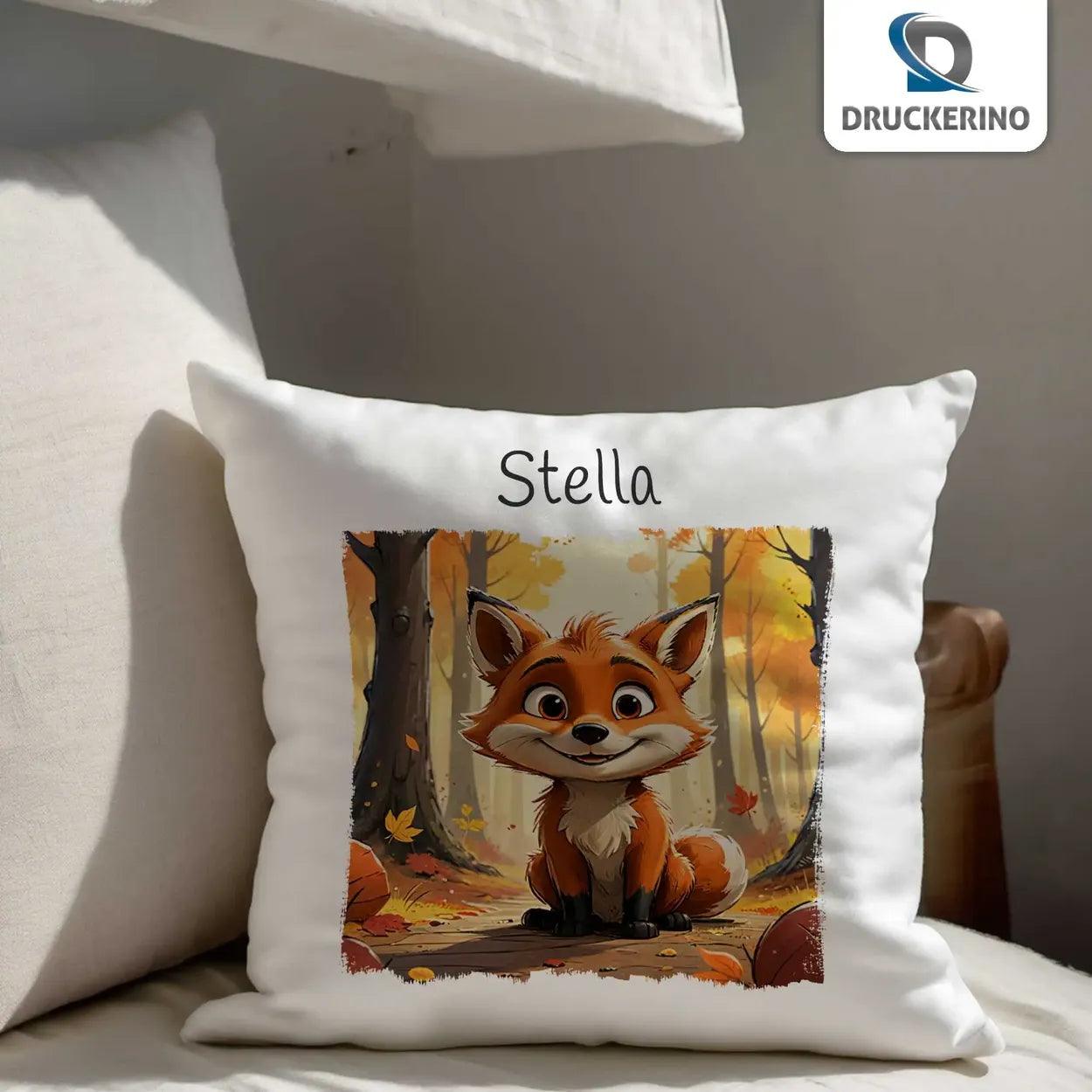Kuschelkissen Kinder | Waldabenteuer 40x40 cm - Druckerino