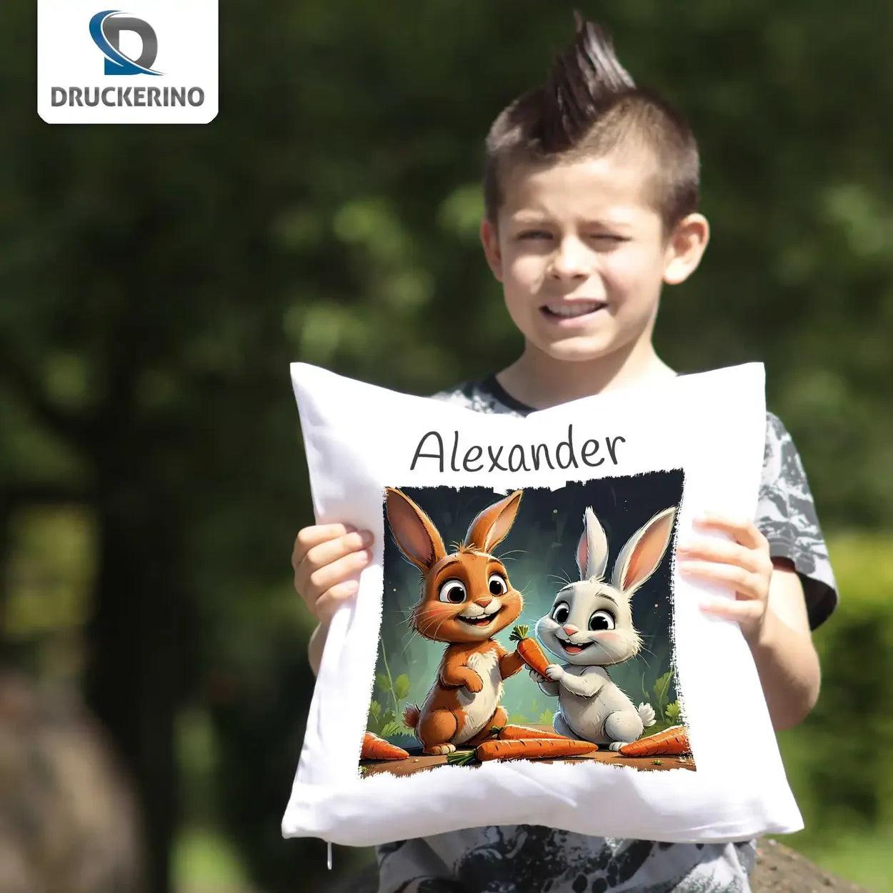 Kuschelkissen Kinder | Waldabenteuer 40x40 cm - Druckerino
