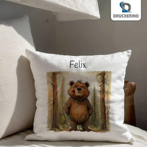 Kuschelkissen Kinder | Waldabenteurer 40x40 cm - Druckerino