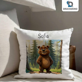 Kuschelkissen Kinder | Waldabenteurer 40x40 cm - Druckerino