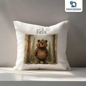 Kuschelkissen Kinder | Waldabenteurer 40x40 cm - Druckerino