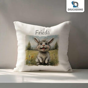 Kuschelkissen Kinder | Waldhäschen-Zauber 40x40 cm - Druckerino
