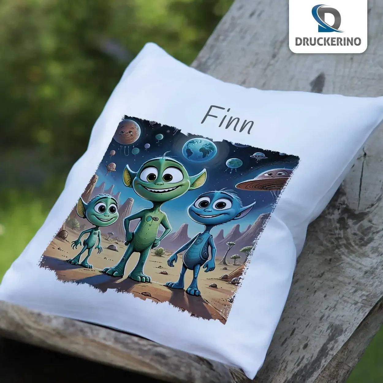 Kuschelkissen Kinder | Weltraumfreunde 40x40 cm - Druckerino