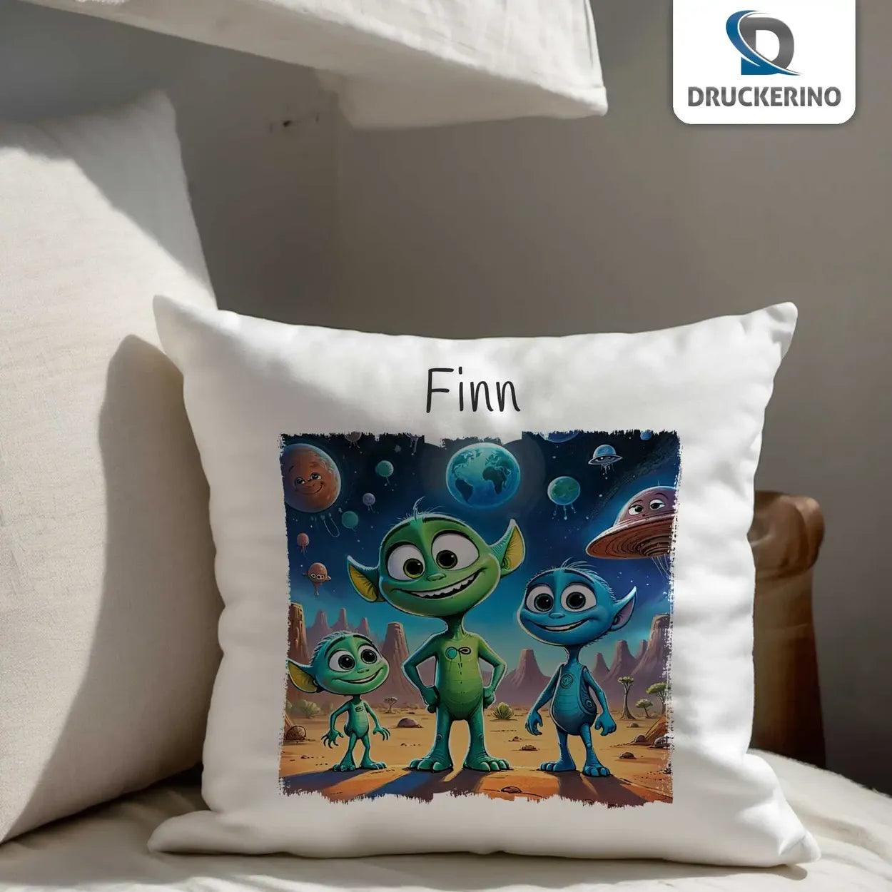 Kuschelkissen Kinder | Weltraumfreunde 40x40 cm - Druckerino