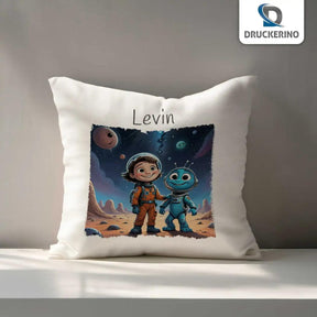 Kuschelkissen Kinder | Weltraumfreunde 40x40 cm - Druckerino