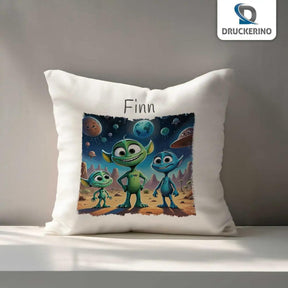 Kuschelkissen Kinder | Weltraumfreunde 40x40 cm - Druckerino