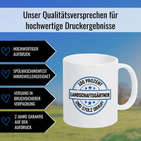 Landschaftsgärtner 100 Prozent Tasse - Druckerino