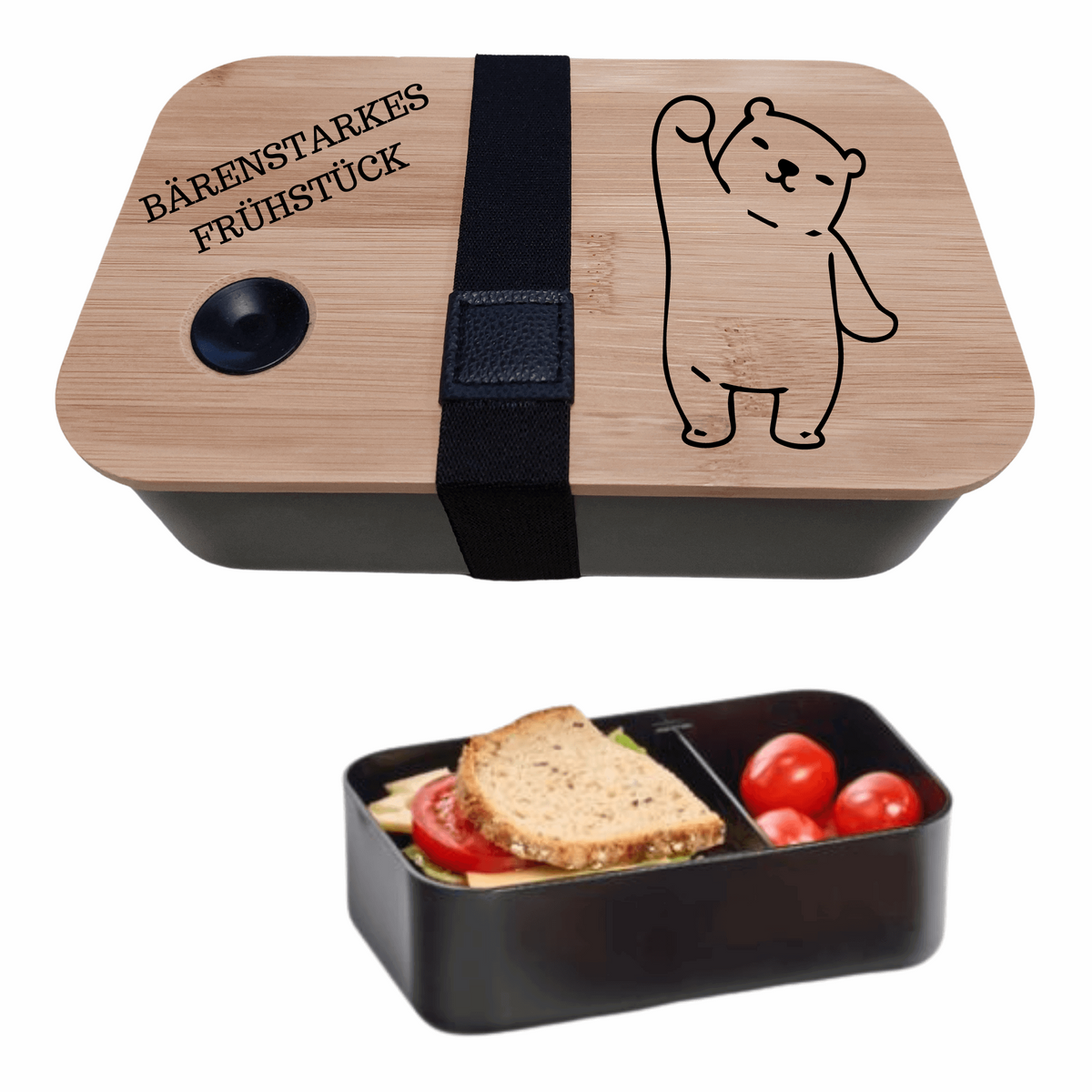 Brotdose Bärenstarkes Frühstück Lunchbox Druckerino   