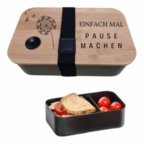 Lunchbox Pusteblume - Druckerino, Brotdose mit Fächern, Weihnachtsgeschenk Mama, Geschenk Papa