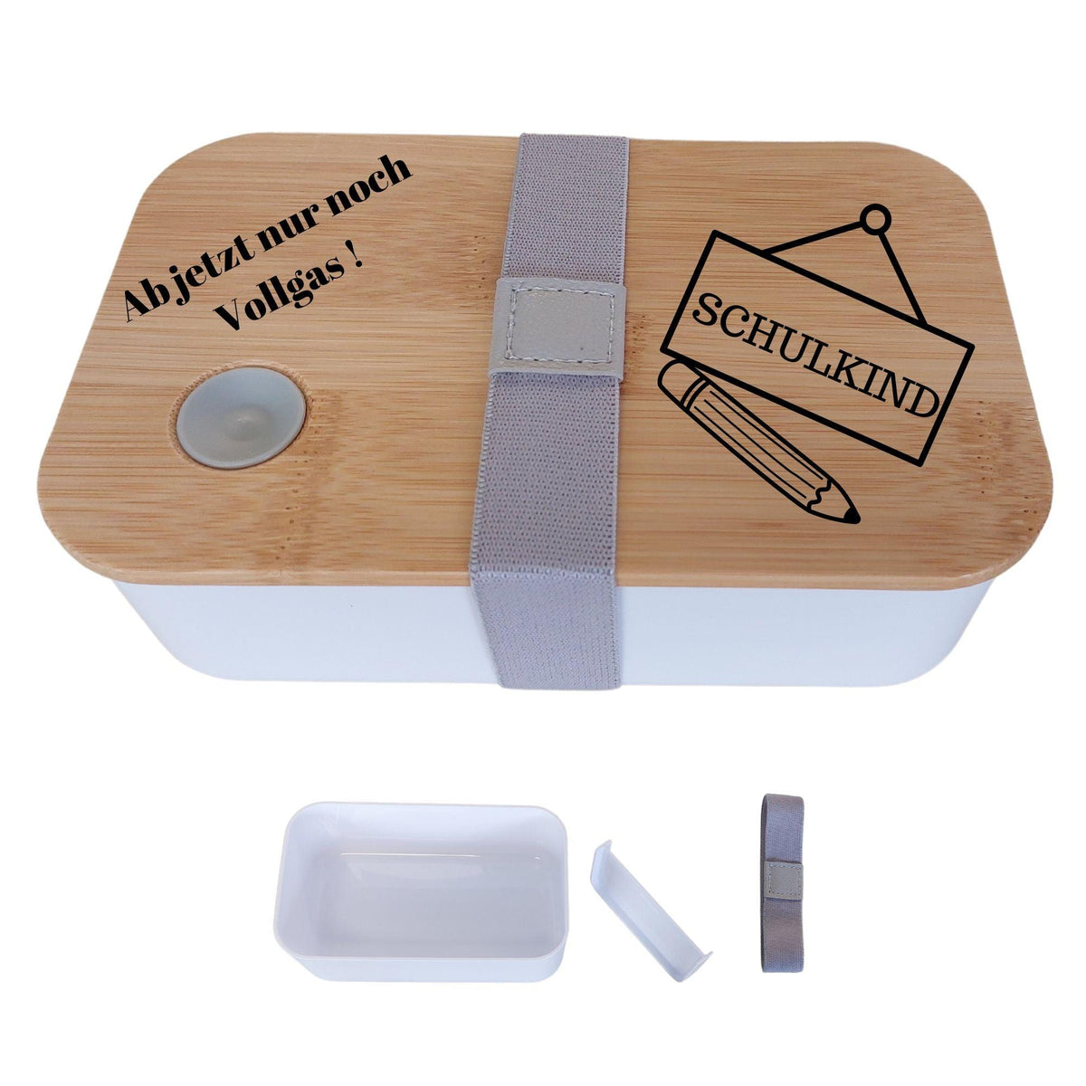 Lunchbox Vesperbox Bentobox Einschulung Schulkind, Brotdose Kind mit Fächern