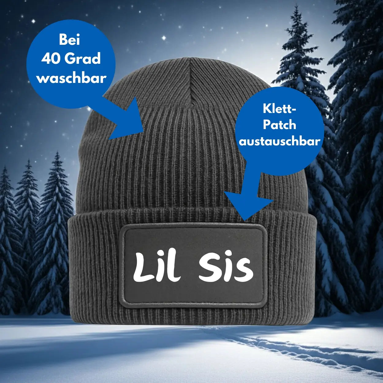 Beanie Mütze Lil Sis Geschenkidee Wichtelgeschenk