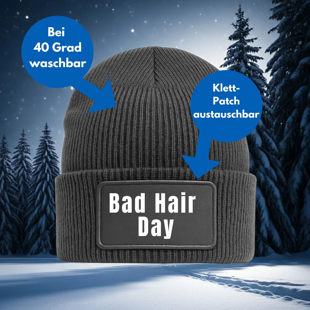 Wintermütze Bad Hair Day Geschenkidee