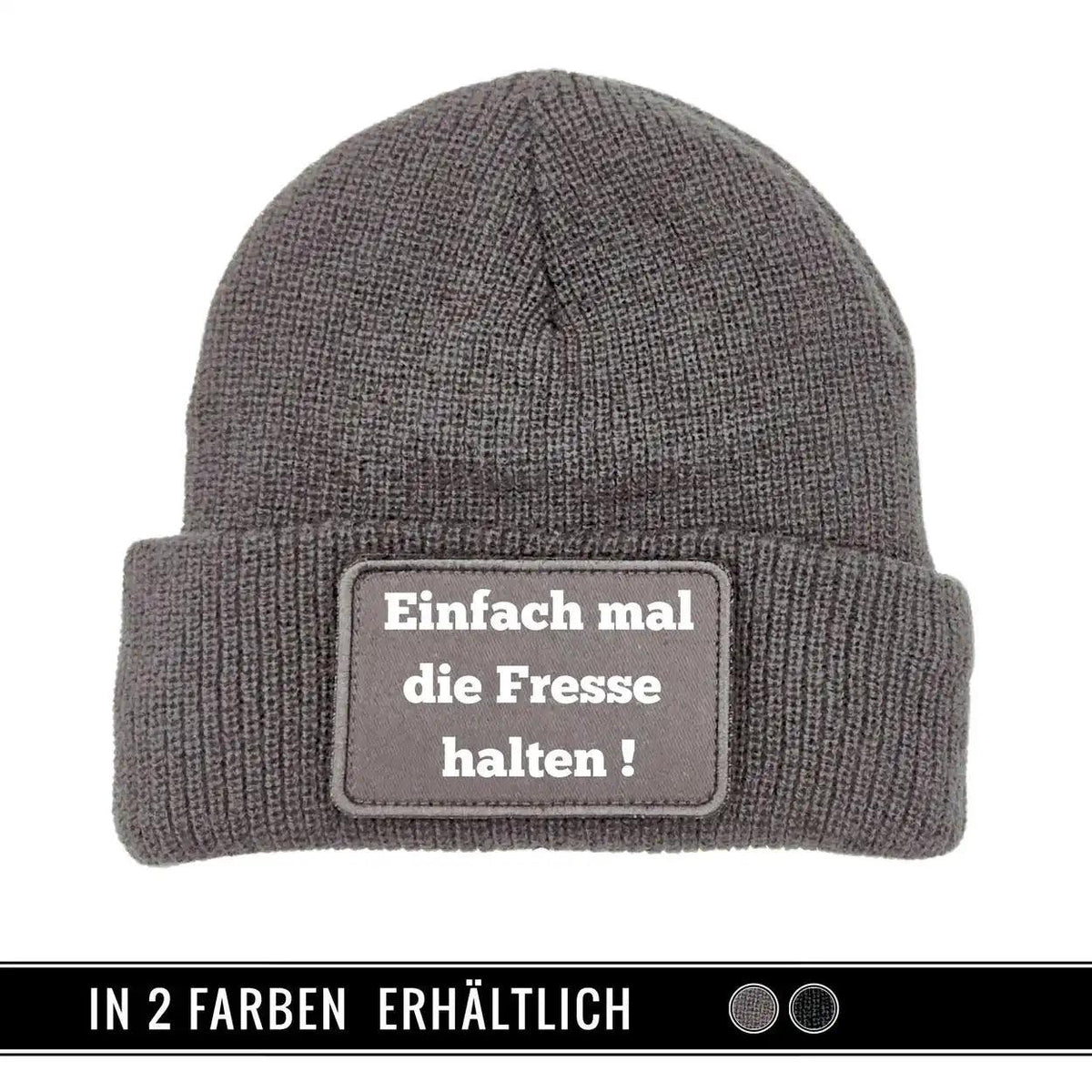 Mütze Beanie | Einfach mal die Fresse halten - Druckerino