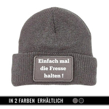 Mütze Beanie | Einfach mal die Fresse halten - Druckerino