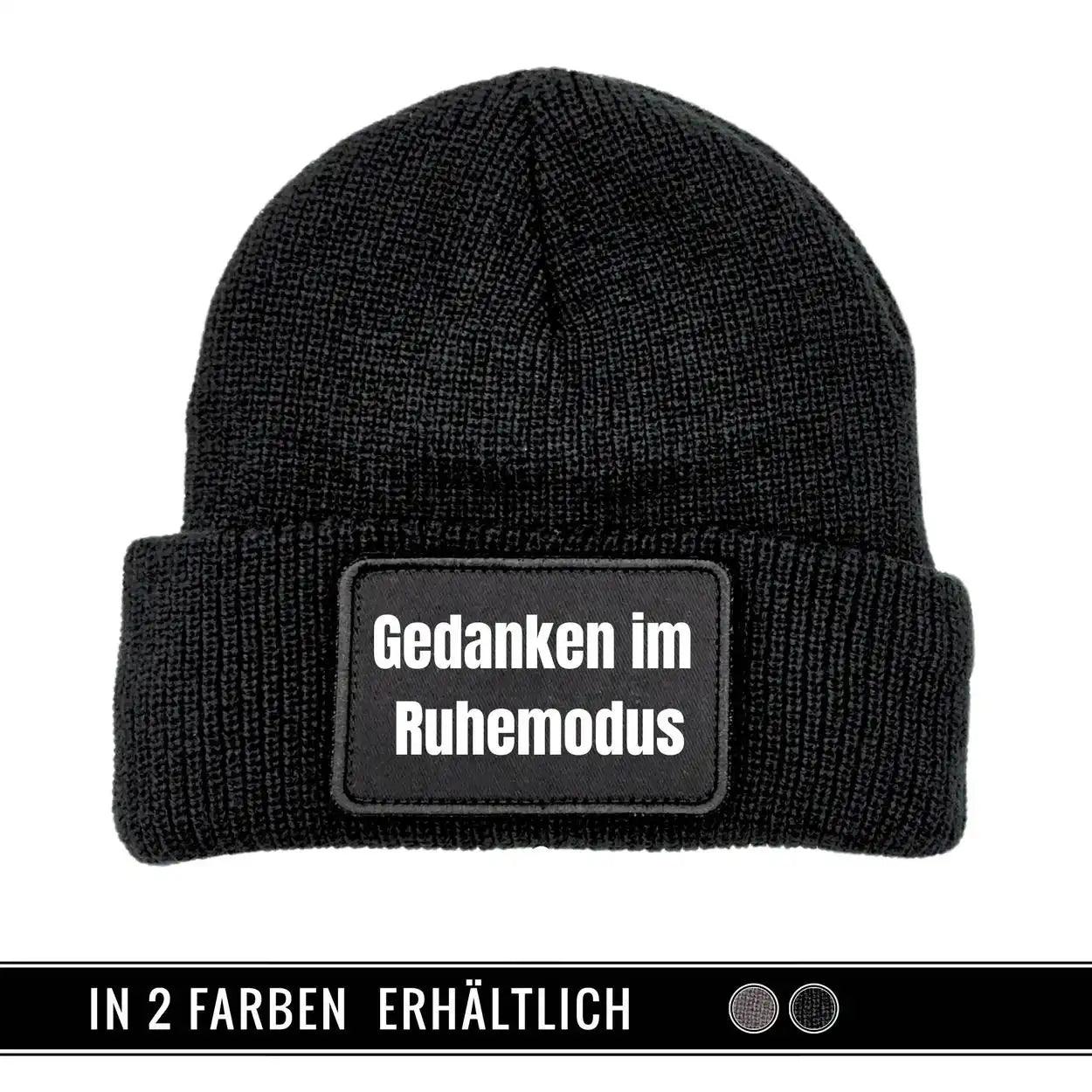 Mütze Beanie | Gedanken im Ruhemodus - Druckerino