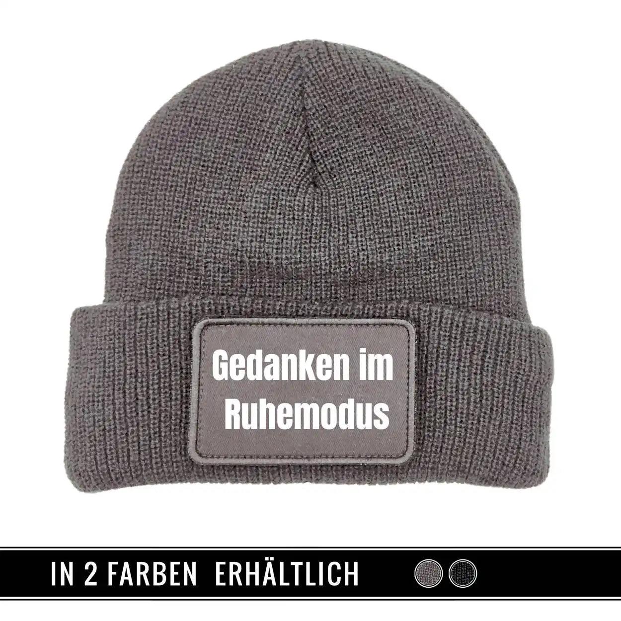 Mütze Beanie | Gedanken im Ruhemodus - Druckerino