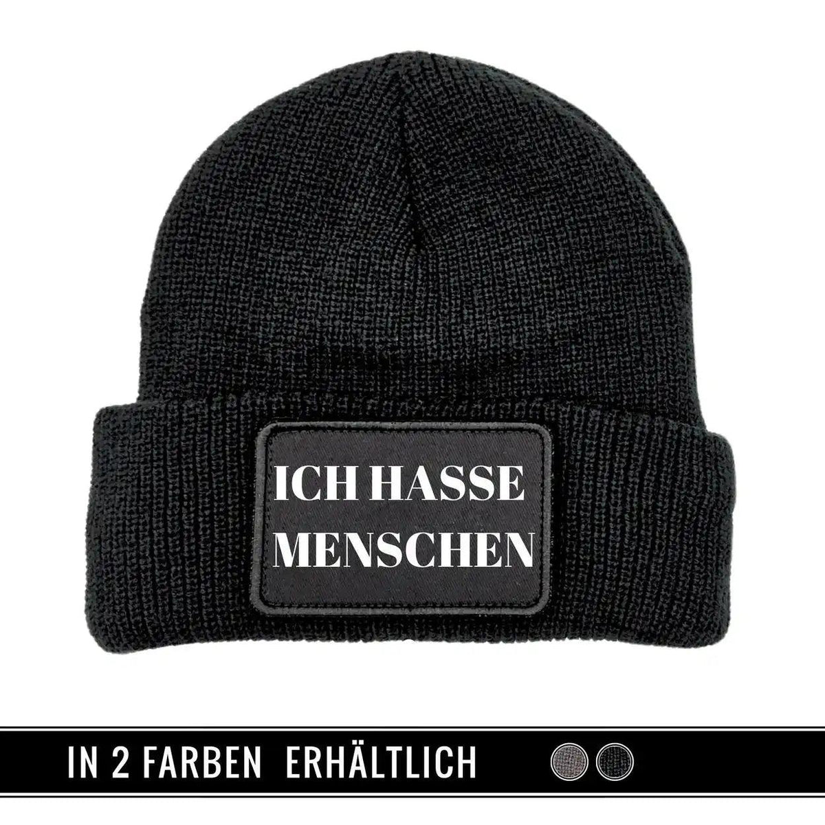 Mütze Beanie | Ich hasse Menschen - Druckerino