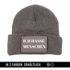 Mütze Beanie | Ich hasse Menschen - Druckerino