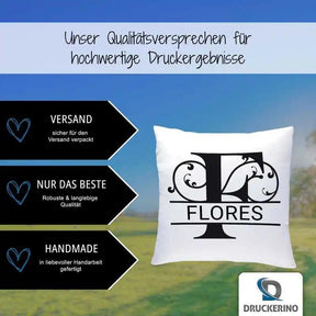 Namenskissen | Motiv 1 | Flores - Druckerino