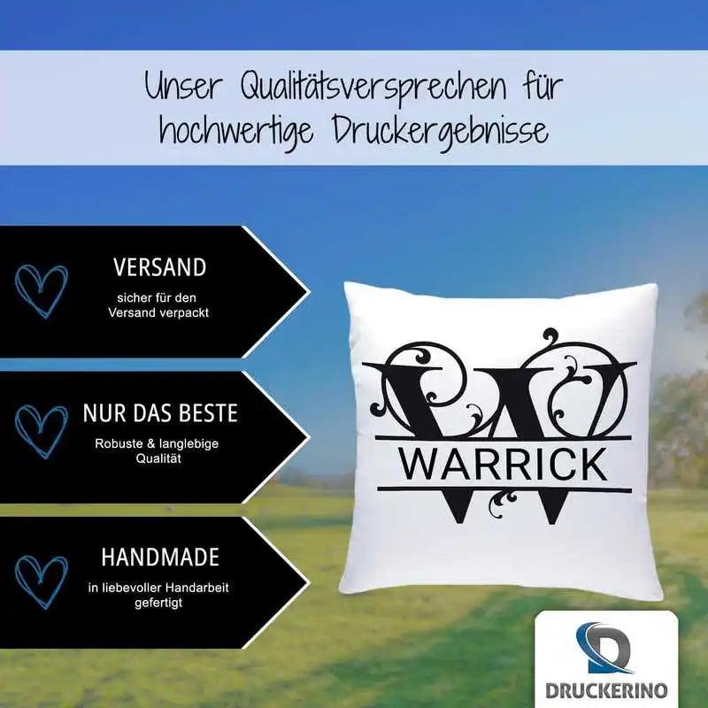 Namenskissen | Motiv 1 | Warrick - Druckerino
