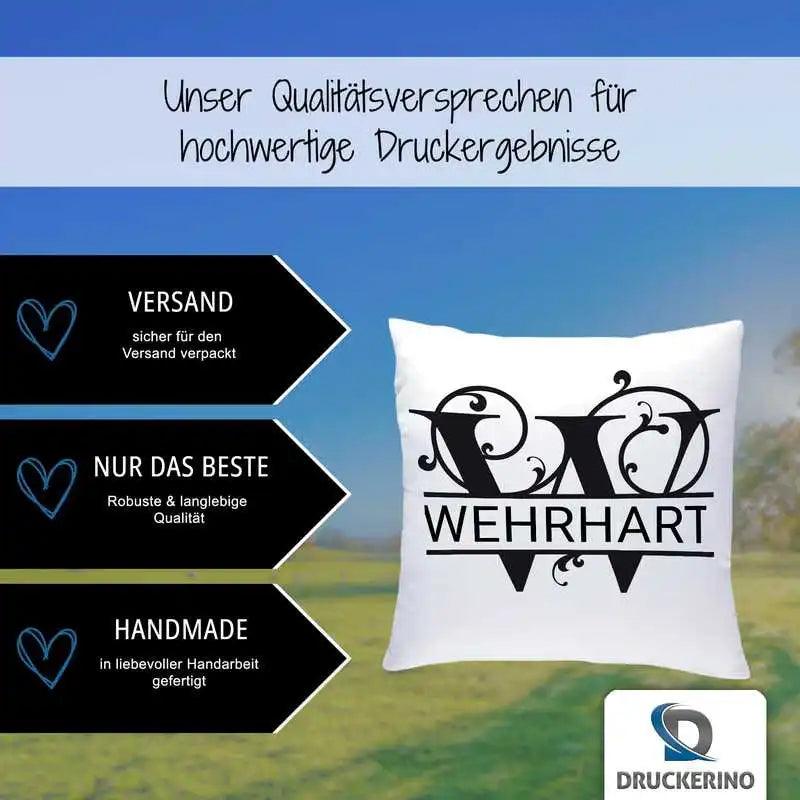 Namenskissen | Motiv 1 | Wehrhart - Druckerino
