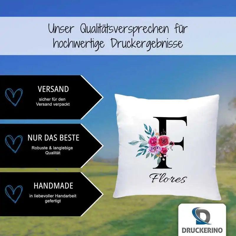 Namenskissen | Motiv 2 | Flores - Druckerino