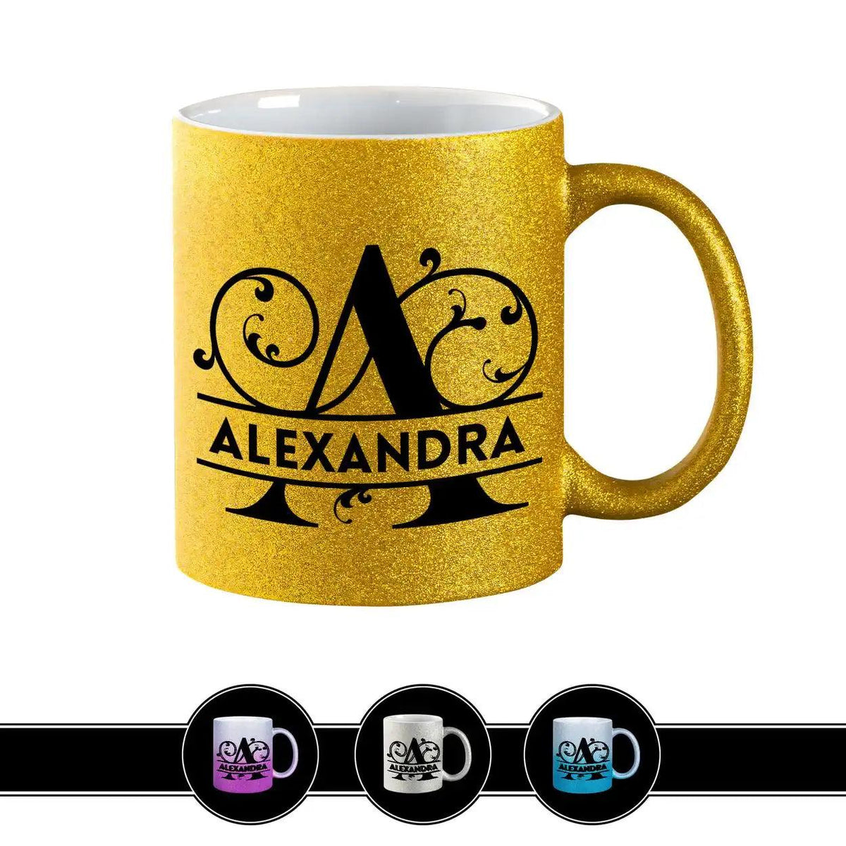 Personalisierte Tasse mit Namen | Buchstabe A - Druckerino