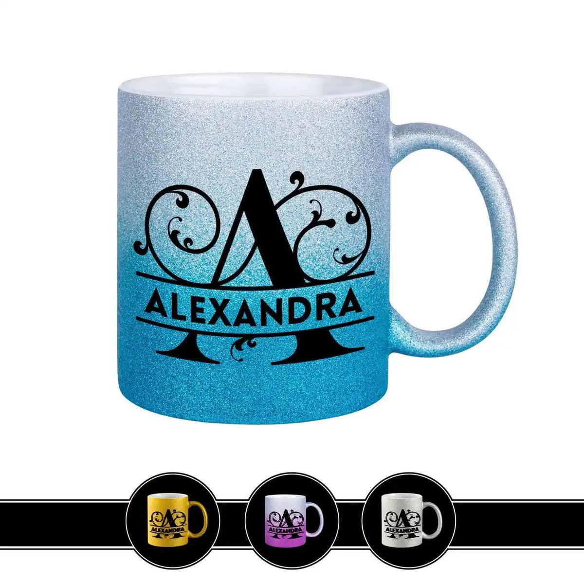 Personalisierte Tasse mit Namen | Buchstabe A - Druckerino