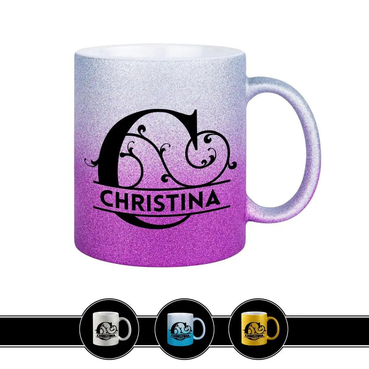 Personalisierte Tasse mit Namen | Buchstabe C - Druckerino