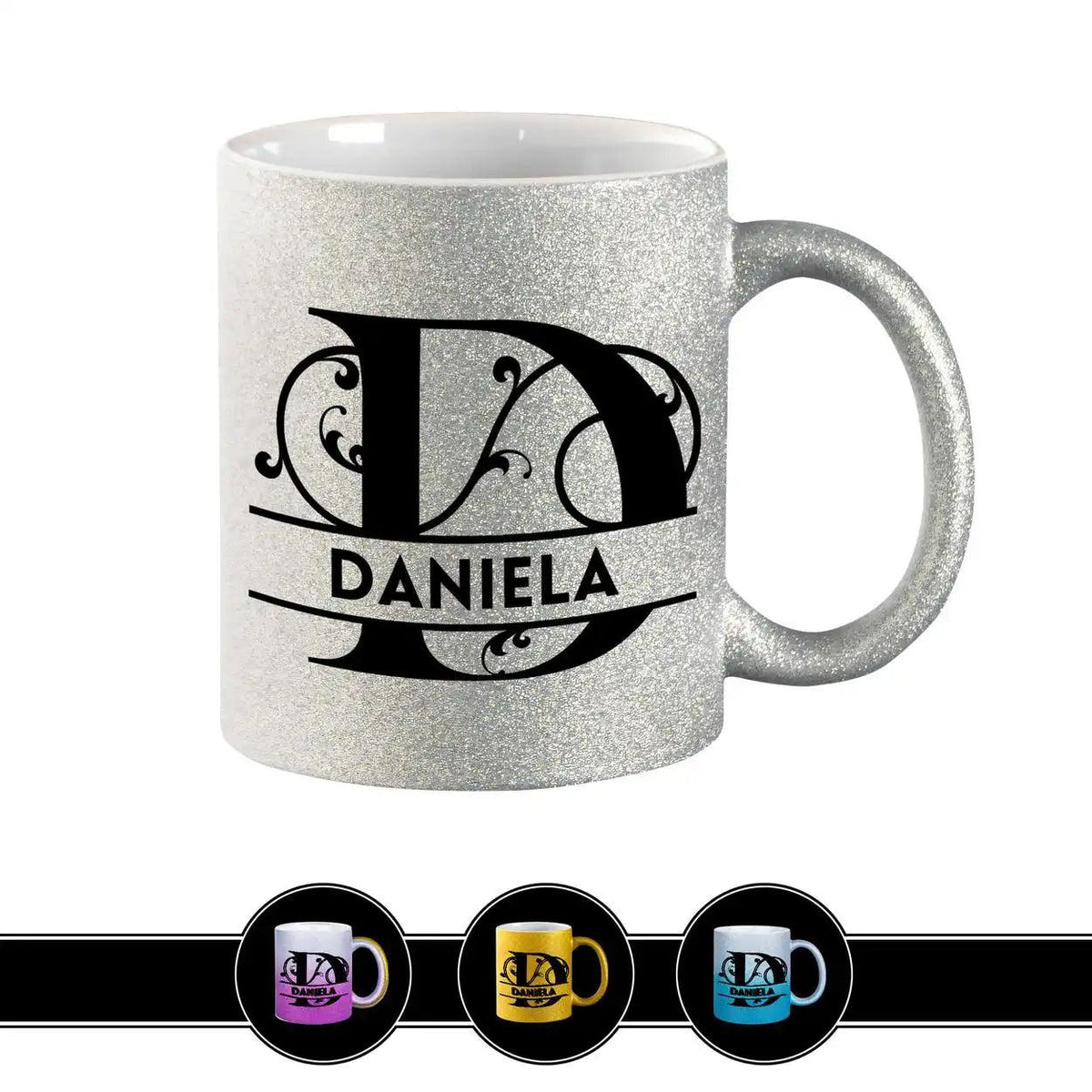 Personalisierte Tasse mit Namen | Buchstabe D - Druckerino