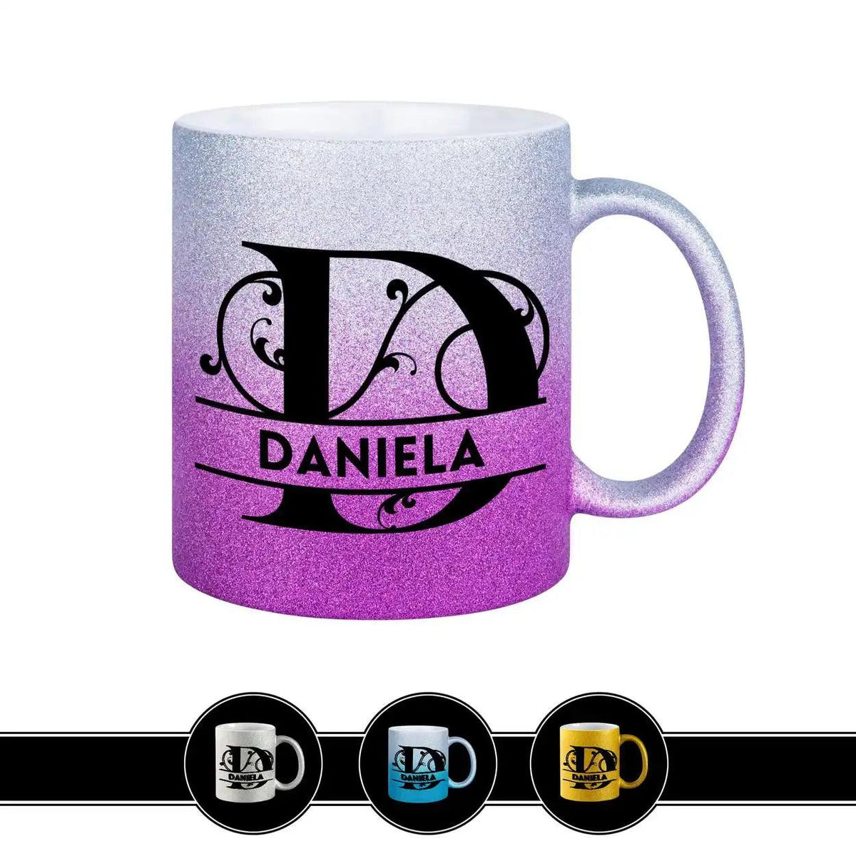 Personalisierte Tasse mit Namen | Buchstabe D - Druckerino