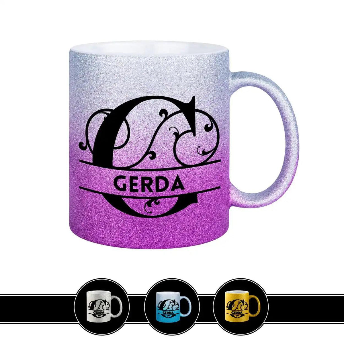 Personalisierte Tasse mit Namen | Buchstabe G - Druckerino