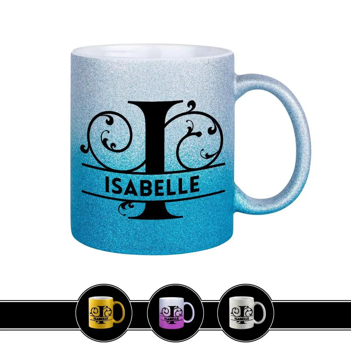 Personalisierte Tasse mit Namen | Buchstabe I - Druckerino