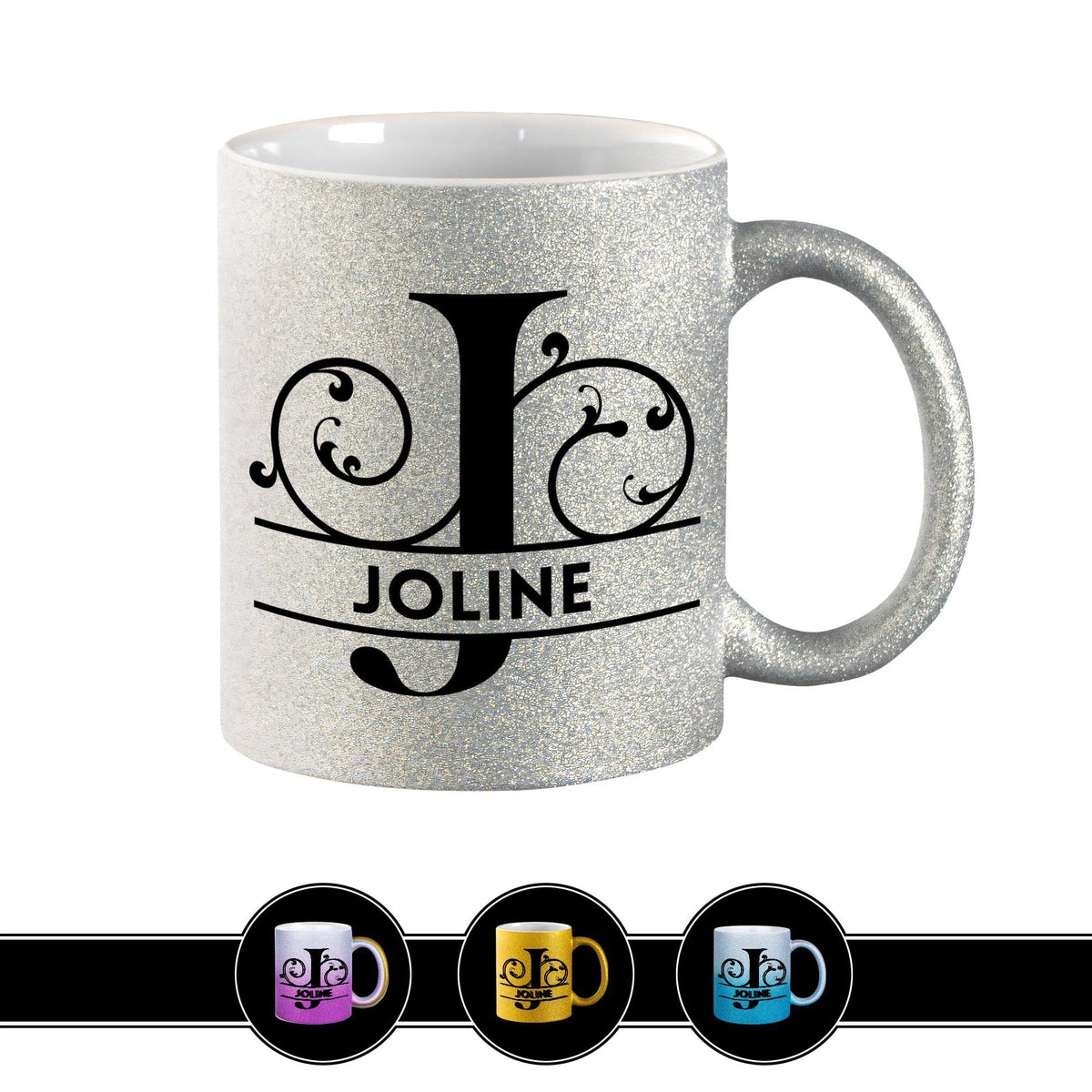 Personalisierte Tasse mit Namen | Buchstabe J - Druckerino