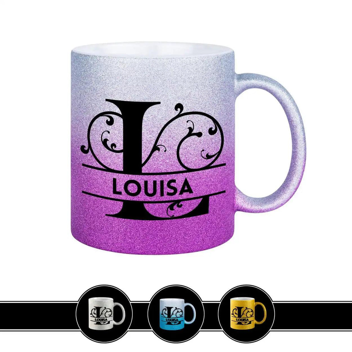 Personalisierte Tasse mit Namen | Buchstabe L - Druckerino