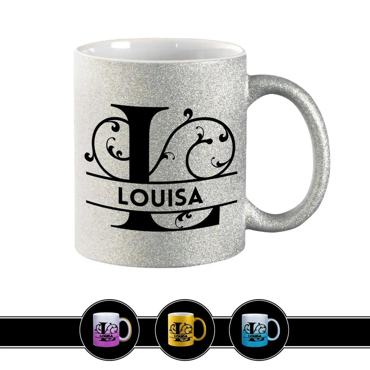 Personalisierte Tasse mit Namen | Buchstabe L - Druckerino