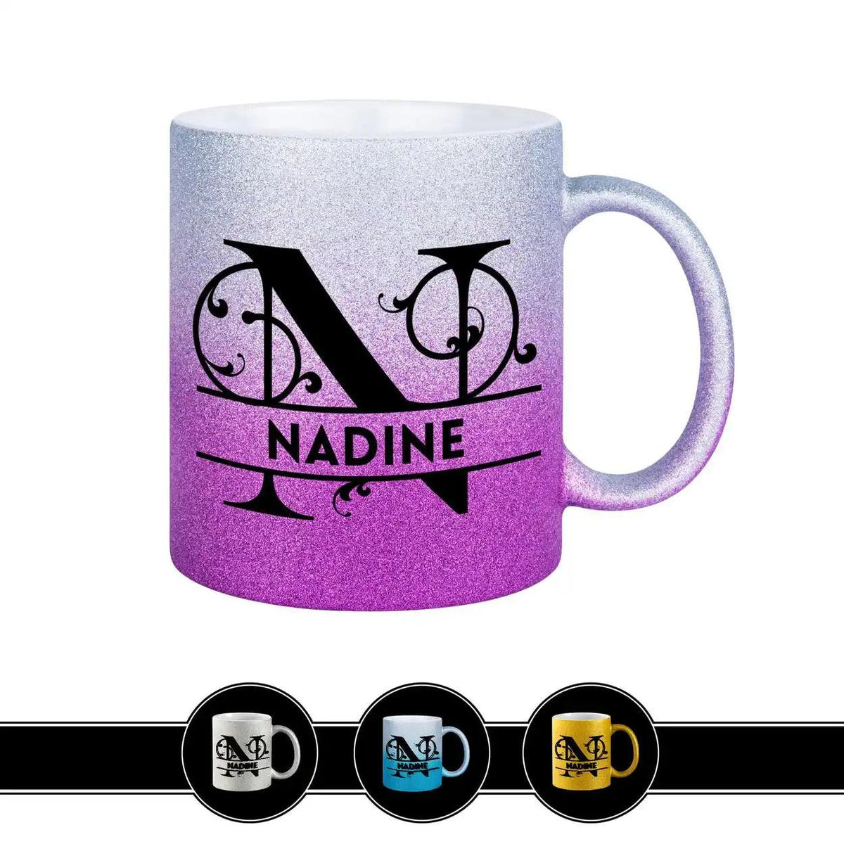 Personalisierte Tasse mit Namen | Buchstabe N - Druckerino