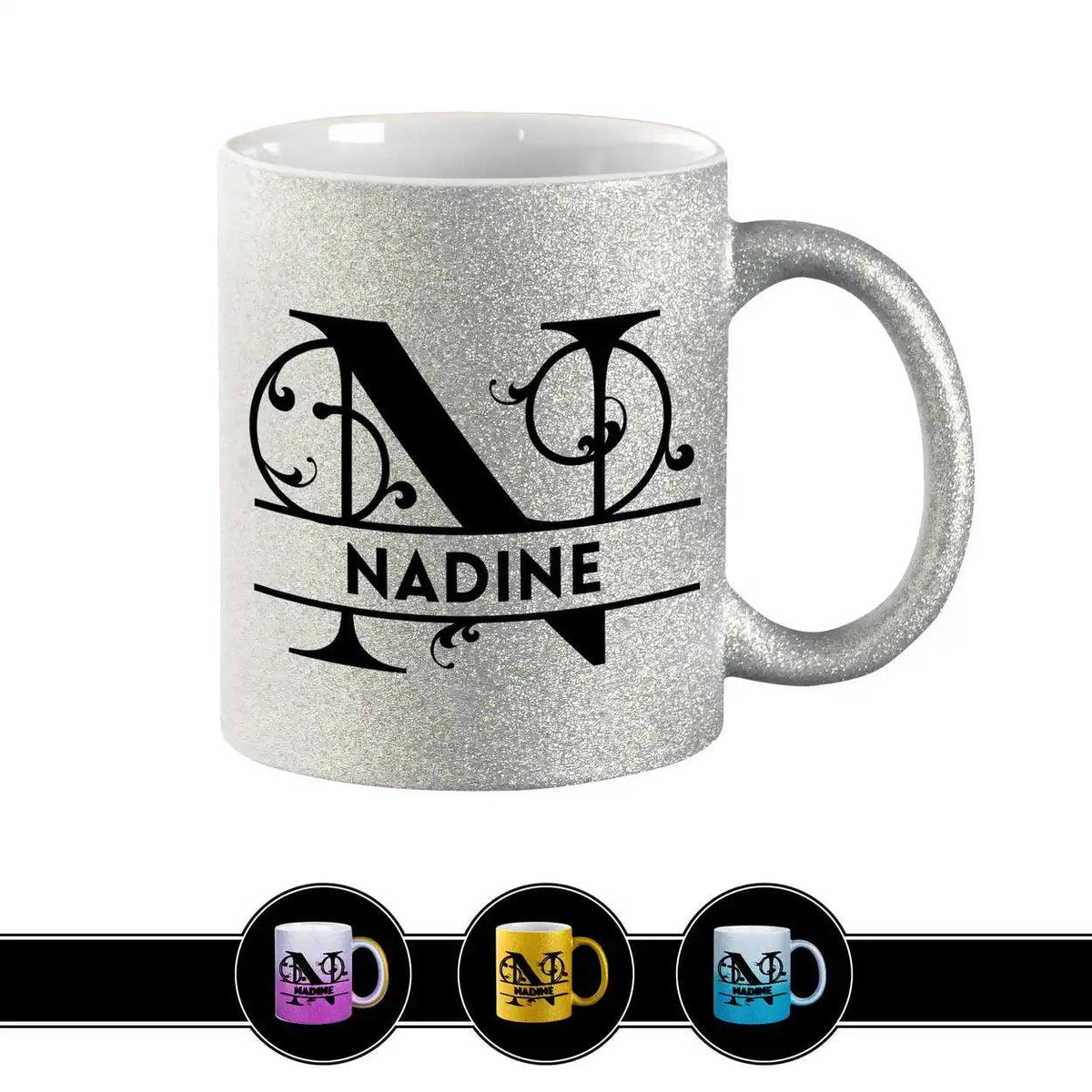 Personalisierte Tasse mit Namen | Buchstabe N - Druckerino