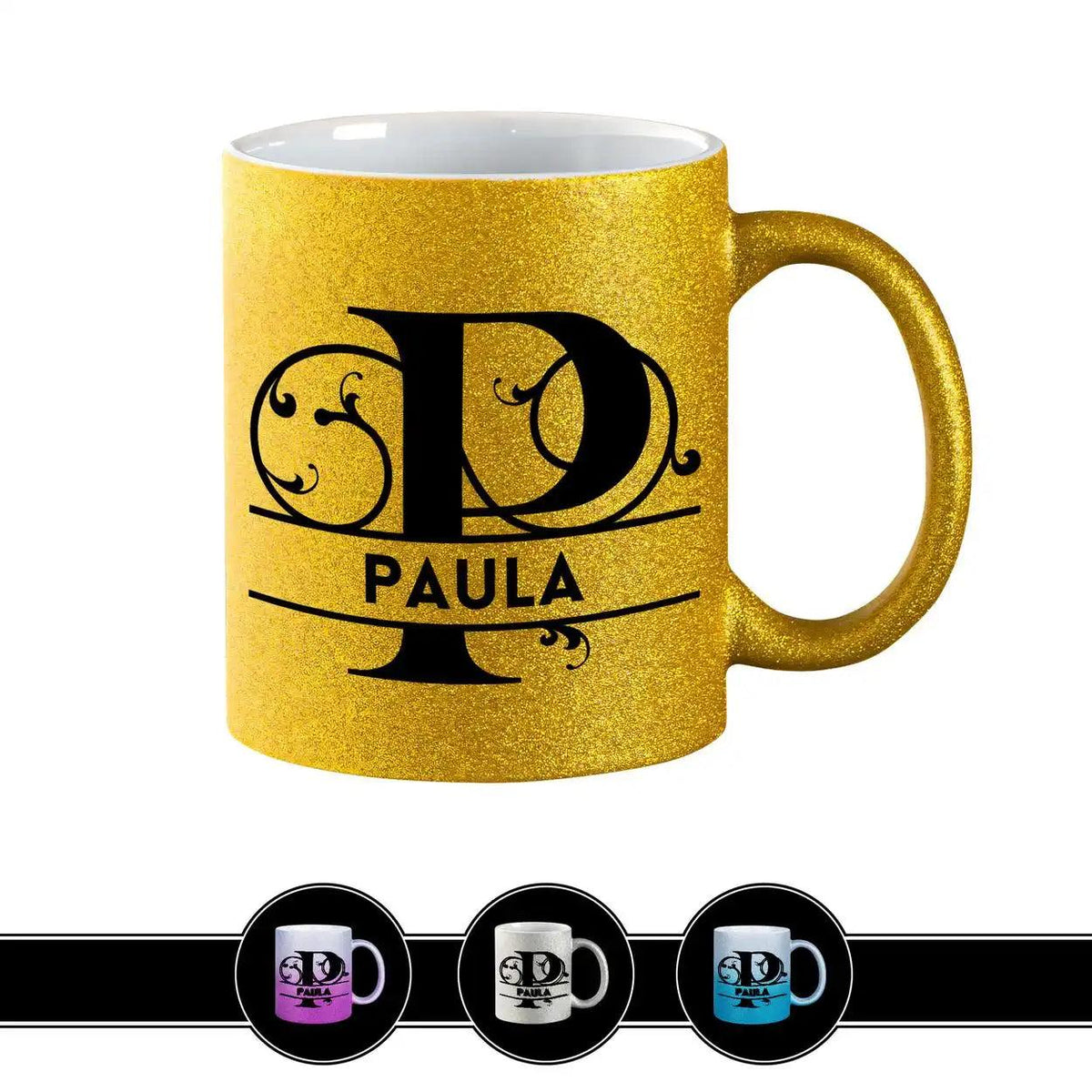 Personalisierte Tasse mit Namen | Buchstabe P - Druckerino