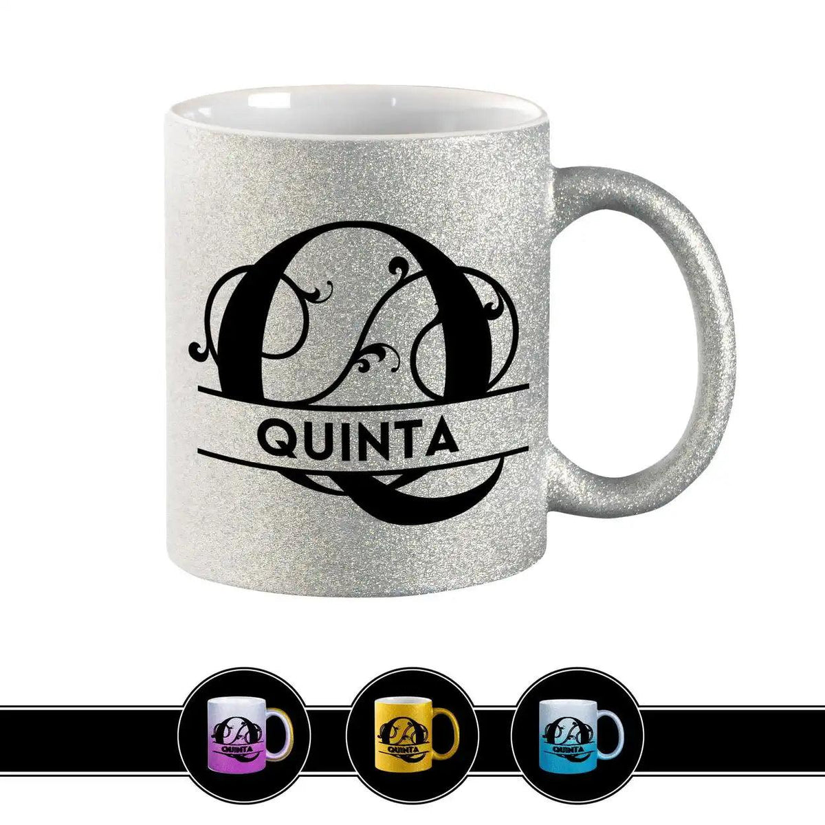 Personalisierte Tasse mit Namen | Buchstabe Q - Druckerino