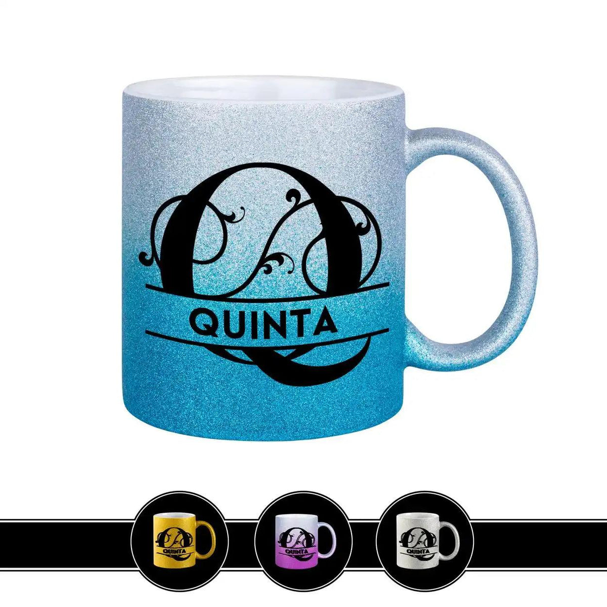 Personalisierte Tasse mit Namen | Buchstabe Q - Druckerino