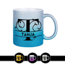 Personalisierte Tasse mit Namen | Buchstabe T - Druckerino